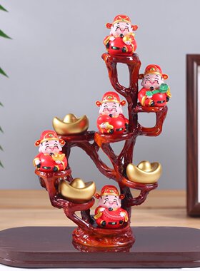 五路财神爷招财摆件家居桌面