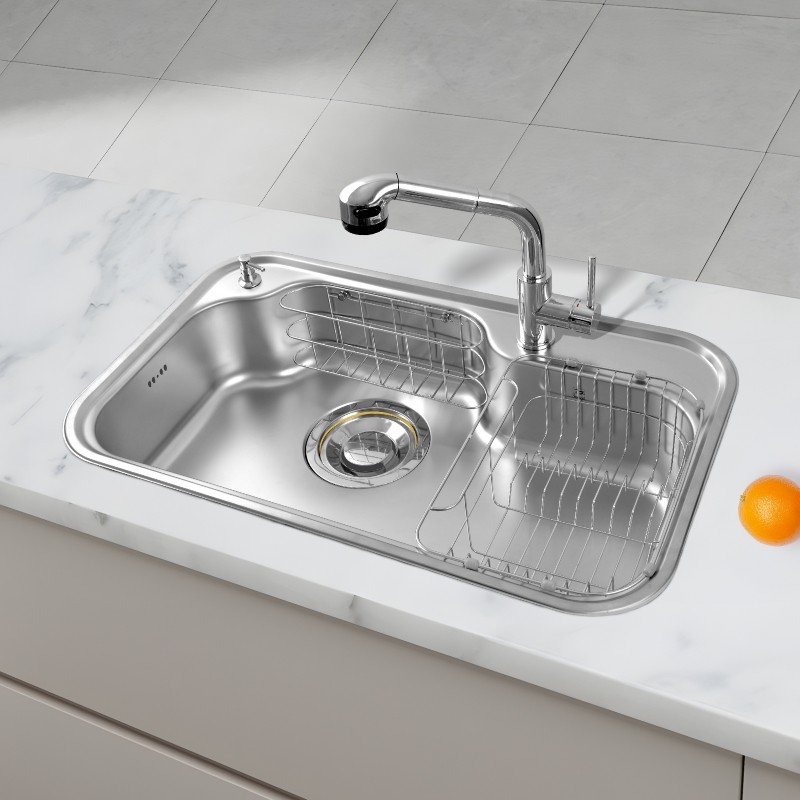 白鸟百洲系水槽进口304不锈钢厨房用水槽纳米抗菌大单槽CDS800,家装主材,水槽套餐,淘宝优惠券,粉丝福利购,淘宝优惠卷