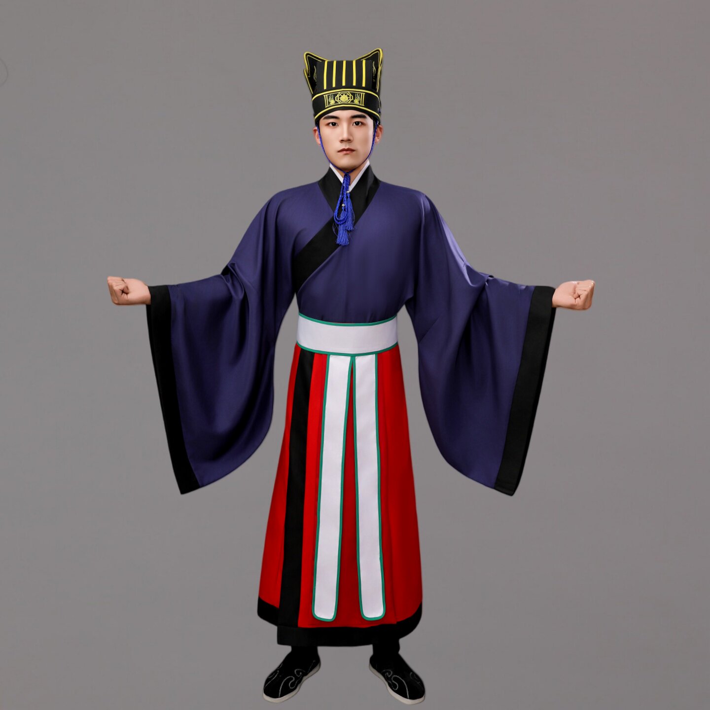 祭孔大典释奠礼汉服深衣传统祭祀礼仪服装古代官服影视演出服成人