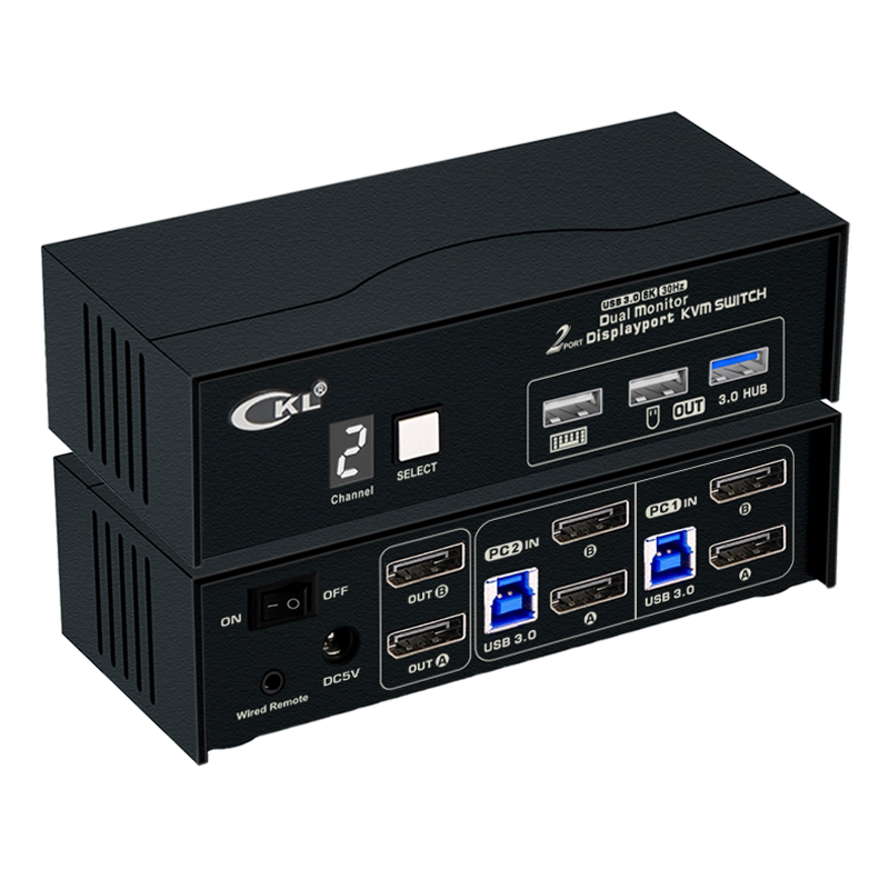 4k144hz双屏kvm多屏ckl双DP1.4