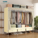 衣柜简易布衣柜带抽屉加厚加粗全钢架出租房家用卧室收纳组装 衣橱