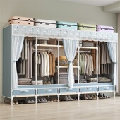 衣柜简易布衣柜带抽屉女生出租房用组装 收纳挂衣柜家用卧室衣橱子