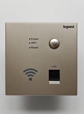 罗格朗开关插座K8逸景米兰金150M WIFI路由AP面板K8WIFIV2-C2
