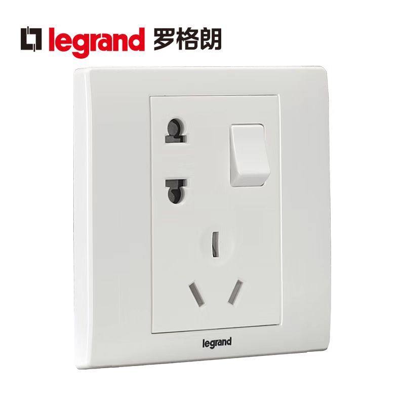 tcl罗格朗开关插座美淳一开五孔二三插带开关86墙壁电源面板