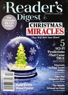 包邮 美国版Reader's Digest 读者文摘2019年12月 2020年1月合刊英文生活杂志 人文文摘故事杂志期刊