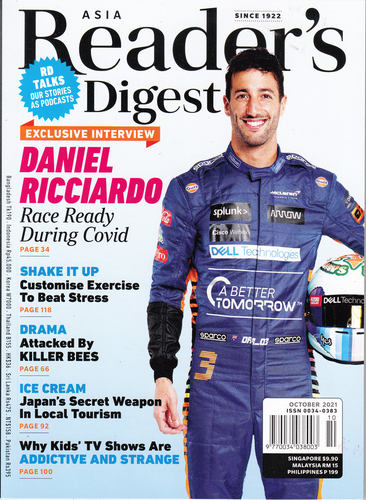 区域包邮 READER'S DIGEST ASIA 读者文摘杂志 亚洲版2021年10月 英文杂志进口原版
