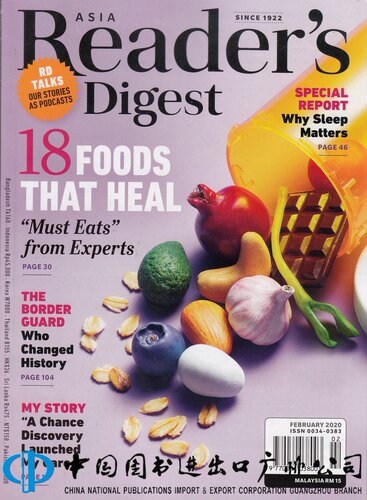 区域包邮 READER'S DIGEST ASIA 读者文摘 亚洲版 2020年2月 杂志英文原版