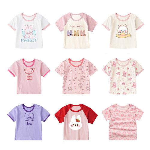 女宝宝短袖t恤婴儿上衣童装
