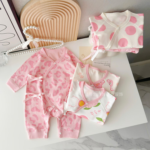 宝宝纯棉无骨长袖蝴蝶衣