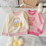 Детская толстовка для девочек, хлопковый детский лонгслив для мальчиков, куртка, осенняя, в западном стиле