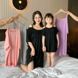 Пижама, летнее платье с коротким рукавом, летняя осенняя юбка на девочку, семейный стиль, в западном стиле