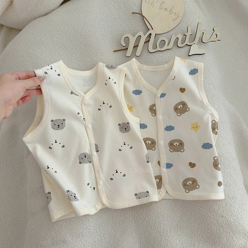 男童薄款马甲夏装女童宝宝夏季纯棉小背心儿童0-5岁外穿坎肩上衣