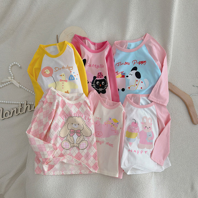 女童宝宝长袖T恤春秋装纯棉外穿