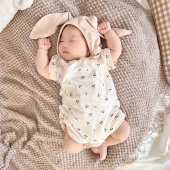 爬服新生儿婴儿夏季 蝴蝶衣小女童宝宝纯棉短袖 连体衣 薄款 男童夏装