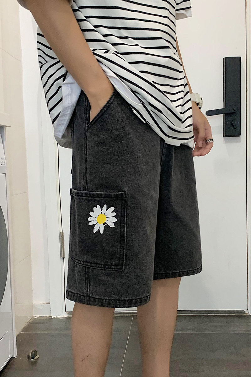 2023夏季工装小邹菊宽松短裤货号DK98P40,男装牛仔裤,电商A063