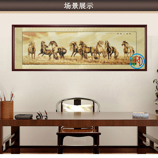 蔚县剪纸 多层套色剪纸  客厅装饰挂画  乾隆八骏图 外事礼品