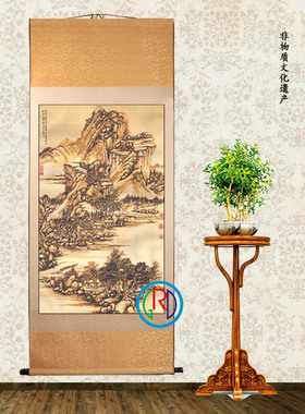 多层套色剪纸山水画中国蔚县礼品
