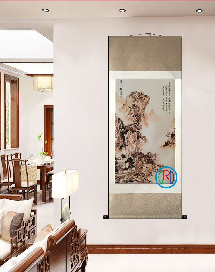 蔚县剪纸 多层套色剪纸 山水画【溪山静远图】家居装饰挂画外事礼