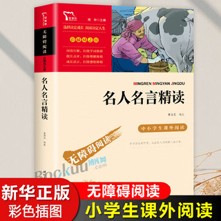 名人名言书经典语录书籍小学生课外阅读 彩图励志版 三四五六年级必背中外世界名人名言精读初中9-12-15岁青少年读物名言佳句辞典