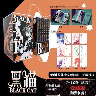 【赠折页卡*1+明信片*6】《黑猫》卷7-12 爱藏版 矢吹健太朗作品 blackcat 周刊少年jump 简体中文版 黑猫奇幻热血冒险漫画