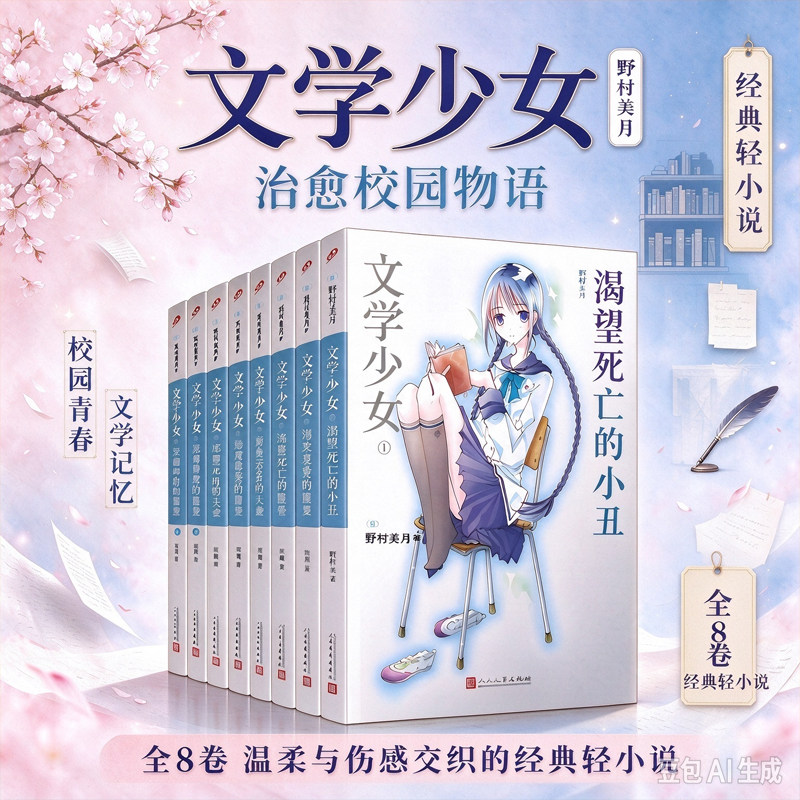 【8册套装】文学少女系列 野村美月 爱恋插话集青涩作家与文学少女编辑见习生的伤心迈向神境的作家青春都市言情小说 博库网