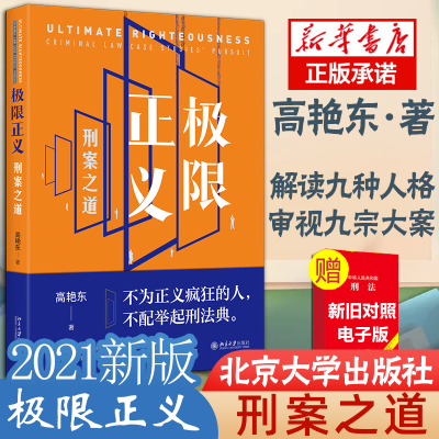 2021新 极限正义 刑案之道 高艳东 热点案例新型案例学理分析 使用构成要件理论定罪 刑法典九堂刑案公开课 北京大学