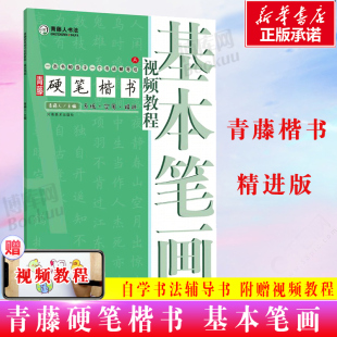 青藤硬笔楷书基本笔画 学生成人硬笔钢笔楷书正楷一本通练字帖 书法入门基础技法教程图解初学者训练用书临摹描红字帖