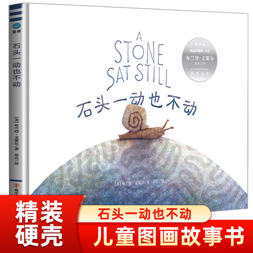 石头一动也不动 凯迪克银奖绘本图画书 布莱登文策尔 3-6岁世界观价值观哲思故事书 绘本图画书少儿动漫书