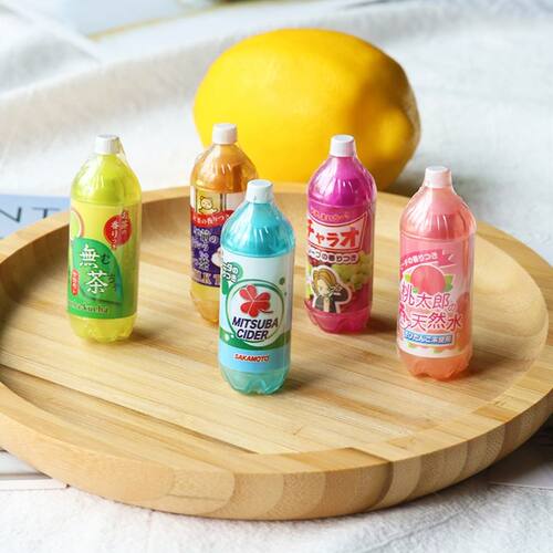 日本进口SAKAMOTO萨卡莫多饮料瓶橡皮小学生擦得干净无屑不留痕可爱玩具趣味橡皮擦香味造型逼真