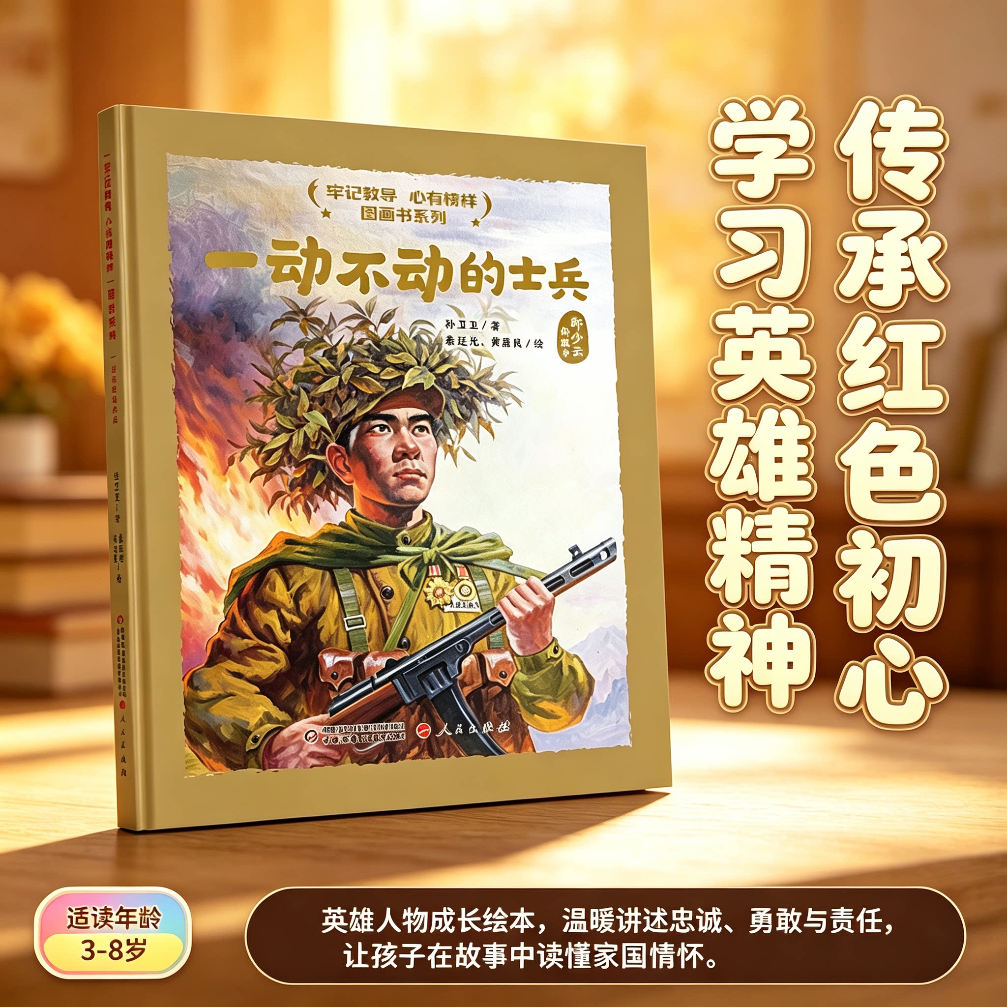 牢记教导 心有榜样图画书系列·一动不动的士兵邱少云的故事 精装硬壳中国少年儿童出版社小学生课外阅读绘本图画故事书籍励志成长