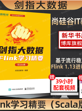 官方正版 剑指大数据 Flink学习精要 Scala版 尚硅谷教育著 流行稳定版Flink 1.13进行讲解 Flink数据处理深入理解Flink基本架构