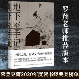 地下室手记 豆瓣2020读书榜经典 陀思妥耶夫斯基著 精装 新华正版 俄国文学经典 之作 类 外国小说书籍 9.5分高口碑译文