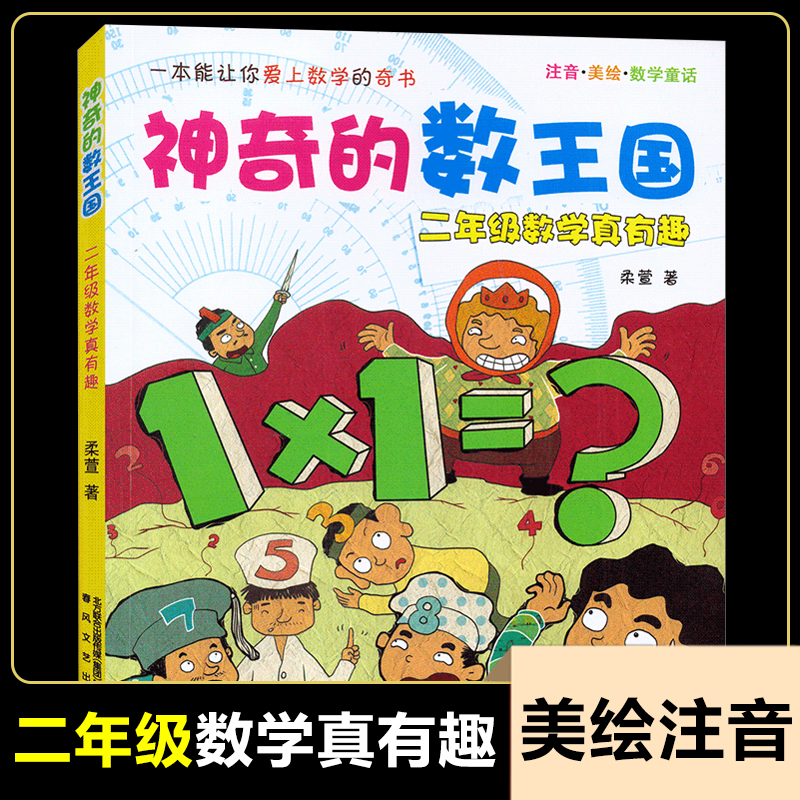 二年级数学真有趣 (注音美绘数学童话)神奇的数王国中小学生一二三四年级课外阅读畅销书籍少儿6-7-8-9揭秘数学让你爱上数学