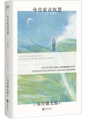 官方正版 今日有点沉思 赠定制艺术版画 谷川俊太郎全新诗集 宇宙诗人 从日常生活中浮现出来的52首诗 34幅精美插画外国文学诗歌