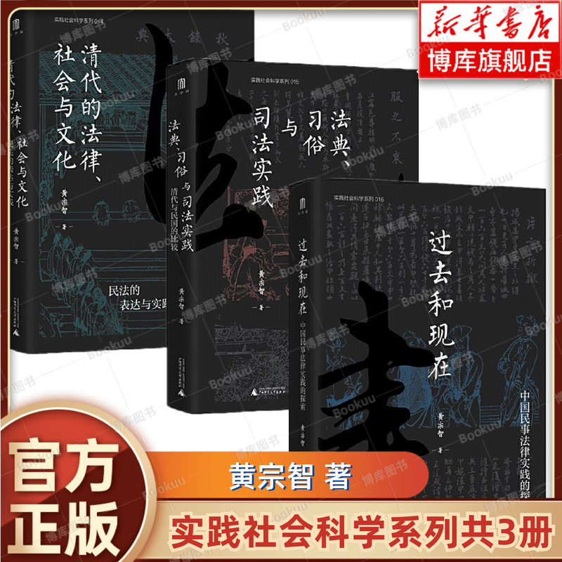 实践社会科学系列共3册  法典、习俗与司法实践+过去和现在+清代的法律、社会与文化 黄宗智 著 广西师范大学正版书籍  博库网