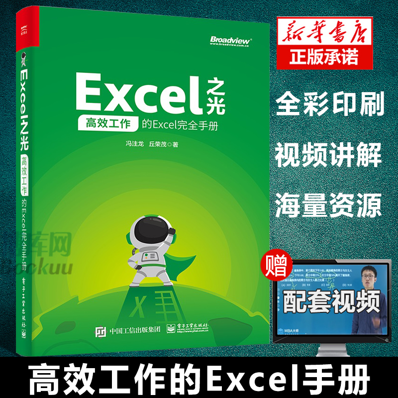 抖音正版 Excel之光高效工作的Excel手册 excel教程书籍零基础表格制作函数公式大全数据分析处理电脑办公软件-封面