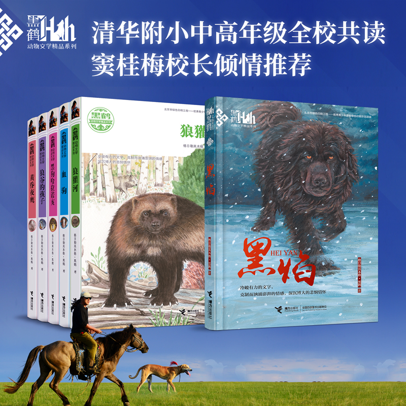 黑鹤动物文学精品系列(共6册) 黑焰 狼獾河 狼谷的孩子 黑狗哈拉诺亥 血驹 黄昏夜鹰 三四五年级课外阅读书目小学生儿童读物