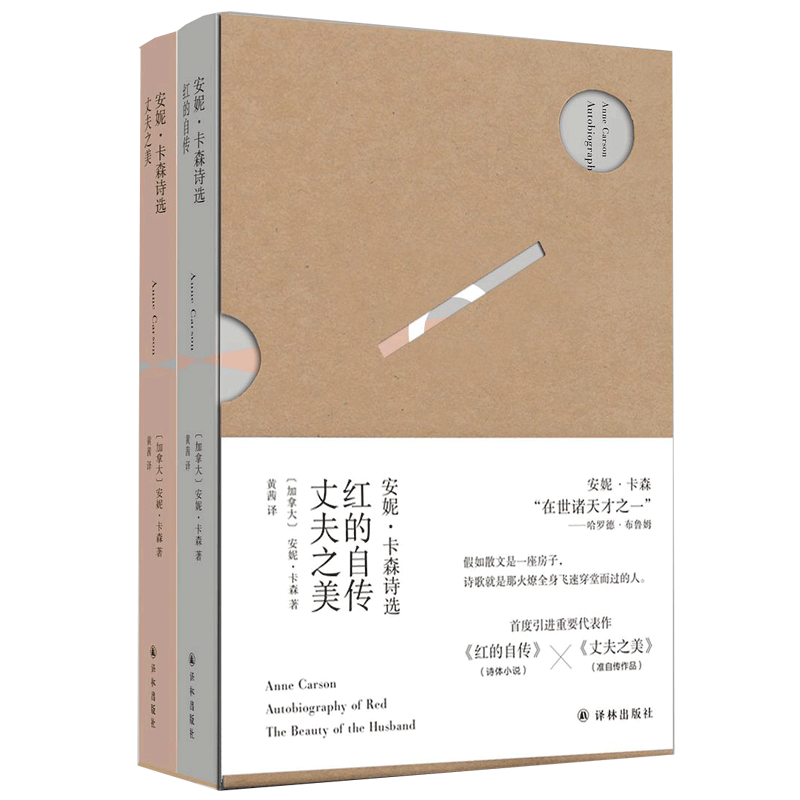 【2026年诺贝尔文学奖得主安妮卡森获奖作品集】安妮卡森诗选 红的自传+丈夫之美+若非冬季 萨福断章+素水+漂浮全5册西方抒情诗书