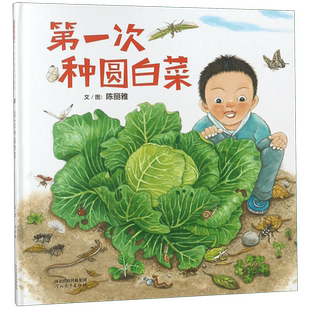 第一次种圆白菜(精) 启发精选世界 畅销绘本 3-4-5-6岁幼儿园宝宝生态教育启蒙图书 儿童故事书 睡前亲子共读图画书籍趣味漫画读物
