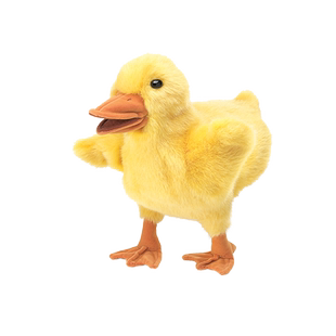 Folkmanis美国仿真手偶毛绒玩具大黄鸭送礼讲故事早教生日礼物
