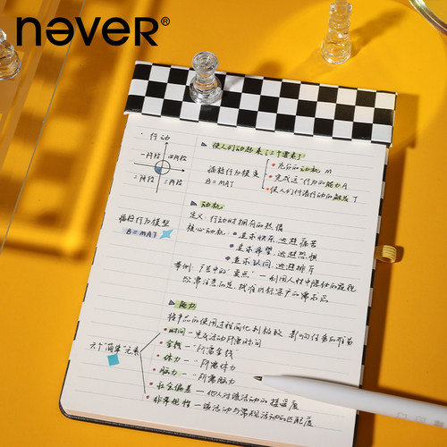 never拍纸本套装棋盘格拍纸本