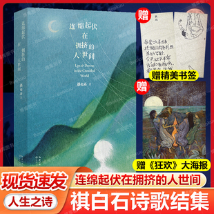 现货 连绵起伏在拥挤 书签 赠大海报 27幅插画 精选诗人 123首诗歌 人世间 97幅书写稿 青年诗人祺白石诗歌S次结集 清醒之诗