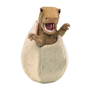 Folkmanis毛绒玩具腹语手偶仿真恐龙蛋儿童节礼生日男孩生日礼物