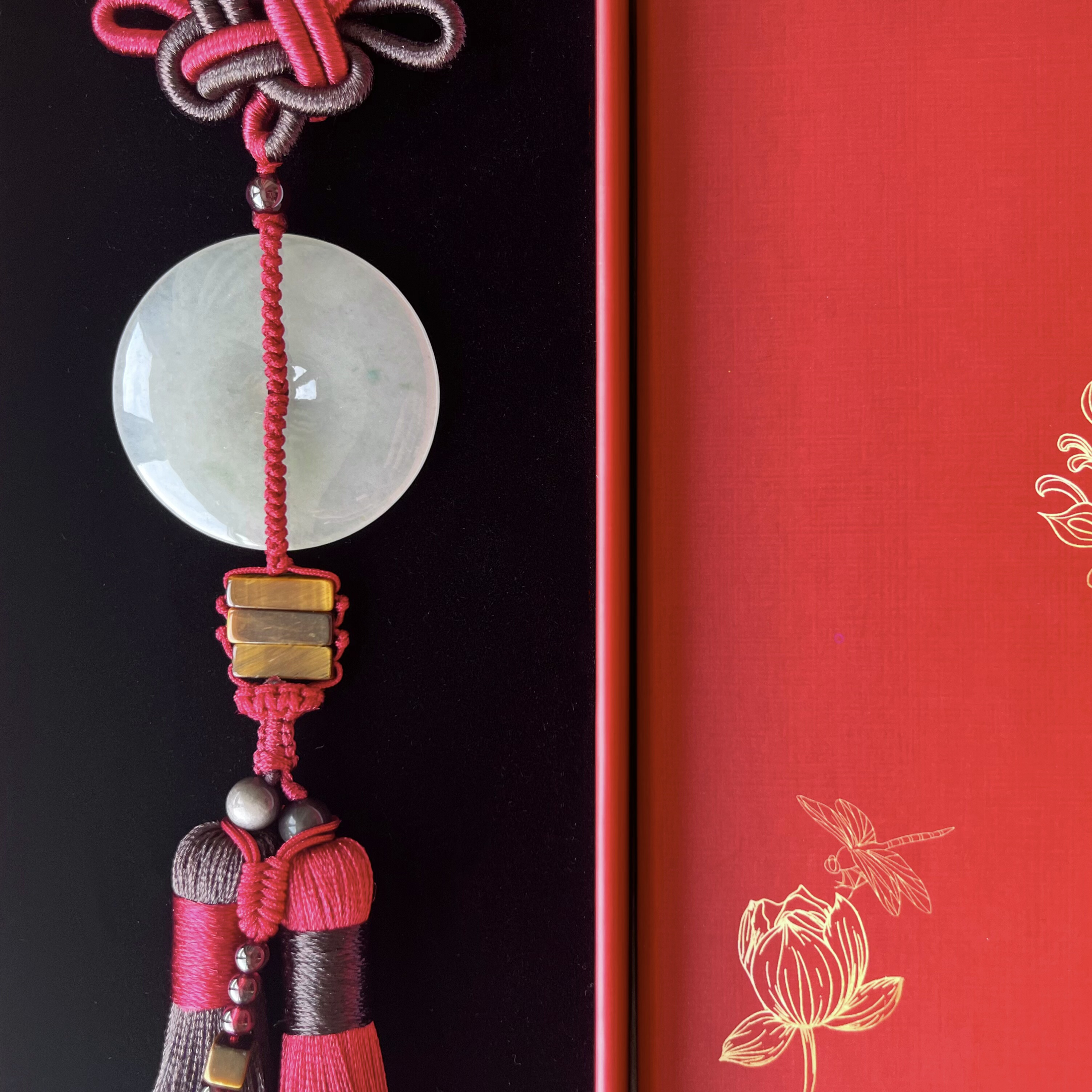 与子偕老天然A货缅甸翡翠平安扣吊坠新春新婚纪念日礼物挂件保真