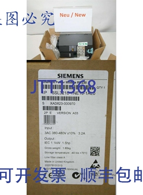 原装供应6SL3210-1NE13-1AL0 计 SINAMICS PM230