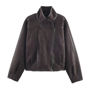 百搭包边双面夹克外套3548264 欧美风时尚 跨境外贸女装 2025秋新款