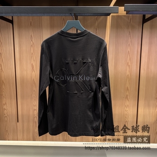 后背字母纯棉长袖 男士 T恤 Jeans25秋冬新款 4RD007G国内CK