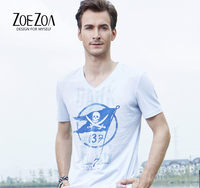 ZOEZOA舒適透氣男士短袖T恤新款圓領(lǐng)時(shí)尚潮流百搭SM24003