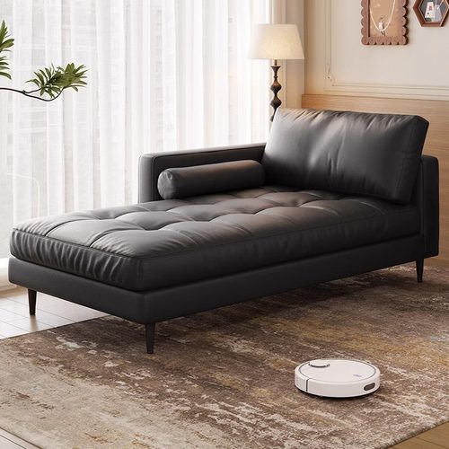 意式极简客厅猫抓皮小户型贵妃躺椅简约卧室酒店民宿床边单人椅