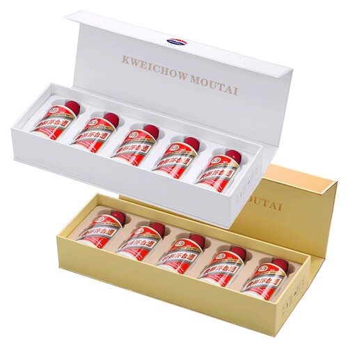 茅台金条白条酱香型53度50ml*5瓶